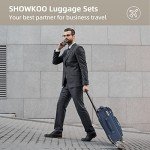 SHOWKOO 3-Piece Softside Luggage Set - Blue