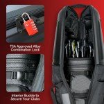 Wheeled Golf Travel Bag with Hard Case & Lock
