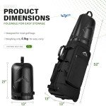 UNIHIMAL Heavy Duty Golf Travel Bag with Wheels