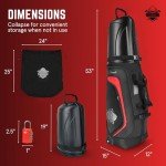 Wheeled Golf Travel Bag with Hard Case & Lock