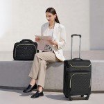 Coolife Lightweight 20-Inch Carry-On Rolling Suitcase