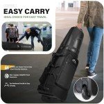 UNIHIMAL Heavy Duty Golf Travel Bag with Wheels