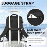 Suncle Water-Resistant Travel Laptop Backpack, Black