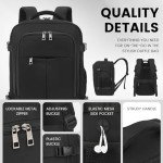 Suncle Water-Resistant Travel Laptop Backpack, Black
