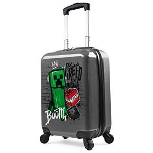 Kids Minecraft Creeper Carry-On Suitcase with Wheels