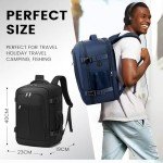Suncle Water-Resistant Travel Laptop Backpack, Black