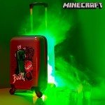 Kids Minecraft Creeper Carry-On Suitcase with Wheels