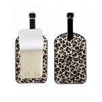Leopard Print Leather Luggage Tags - 1 Pack