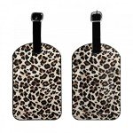 Leopard Print Leather Luggage Tags - 1 Pack