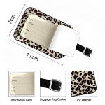 Leopard Print Leather Luggage Tags - 1 Pack