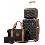 Melalenia 4-Piece Hardside Carry-On Luggage Set