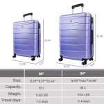 HOUAGI 2-Piece Lightweight Hardside Luggage Set