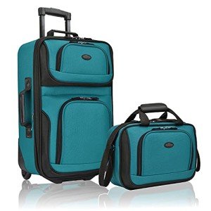 U.S. Traveler Rio 20" Teal Carry-On Suitcase