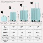 TIYFIY Lightweight Hardshell Luggage Set - Blue