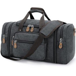 Gonex 60L Expandable Canvas Duffle Bag - Dark Gray