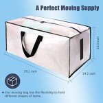 8-Pack Large Water-Resistant Moving Bags with Handles