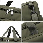 Suruid Olive Green Travel Duffel Bag with Shoe Compartment