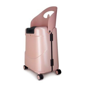 MiaMily Kids’ Carry-On Luggage with Seat, Dusty Pink