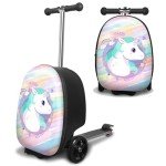 Kids' Scooter Luggage with LED Wheels
