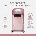 MiaMily Kids’ Carry-On Luggage with Seat, Dusty Pink
