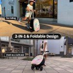 Kids' Scooter Luggage with LED Wheels