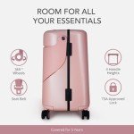 MiaMily Kids’ Carry-On Luggage with Seat, Dusty Pink