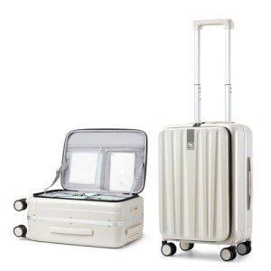 Hanke 20" Hard Shell Carry-On Suitcase - Ivory