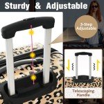 Merax 3-Piece Leopard Expandable Luggage Set