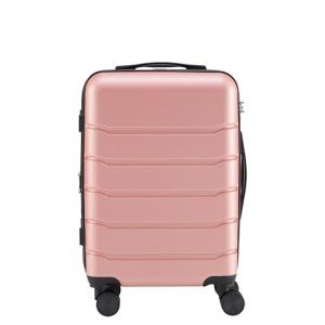 OLIXIS 20-Inch Expandable Pink Hardside Carry-On