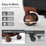 3-Piece Lightweight Hardshell Luggage Set - Black