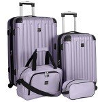 Lilac 4-Piece Hardside Luggage Set by Travelers Club