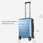 KROSER 20-Inch Expandable Carry-On Luggage with USB Port
