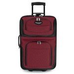 Expandable Rolling Carry-On Luggage - Burgundy, 21-Inch