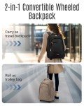 Water-Resistant 17-Inch Rolling Travel Backpack