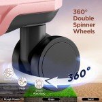 SHOWKOO 3-Piece Pink Expandable Luggage Set