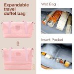 SHOWKOO 3-Piece Pink Expandable Luggage Set