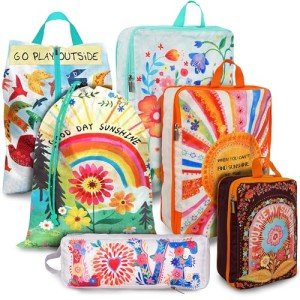 Bohemian Sunshine Compression Packing Cubes Set