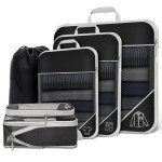 MattTravel 6-Piece Compression Packing Cubes Set