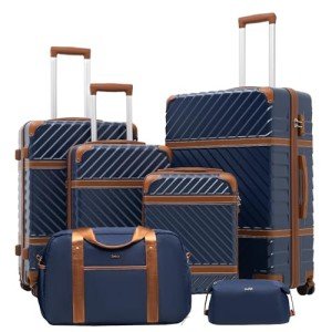 Coolife Hardshell Luggage Set with Spinner Wheels