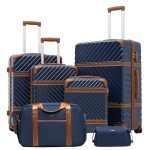 Coolife Hardshell Luggage Set with Spinner Wheels