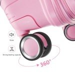 4-Piece Lightweight Hard Shell Luggage Set - Pink