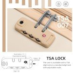 Vintage Cream White 6-Piece Luggage Set