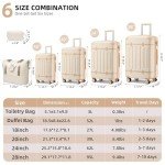 Vintage Cream White 6-Piece Luggage Set