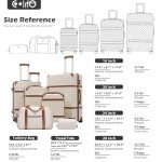 Coolife Hardshell Luggage Set with Spinner Wheels