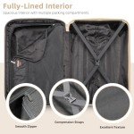 Vintage Cream White 6-Piece Luggage Set