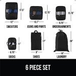 Gorilla Grip 6 Packing Cubes for Travel