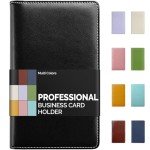 Sooez Leather Business Card Holder - 240 Capacity