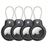 SPGUARD AirTag Holder Keychain & Luggage Tag - 4 Pack