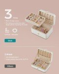 Travel Jewelry Box with 2-Layer Organizer