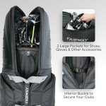 Wheeled Foldable Golf Travel Bag with Pockets